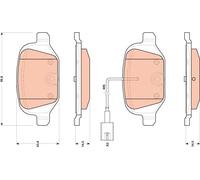 Set di pastiglie freno TRW GDB1894, posteriore