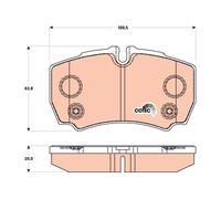 Pastiglie freno GDB1901 TRW per FORD TRANSIT Pianale piatto/Telaio
