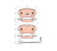 Set di pastiglie freno TRW GDB1902, posteriore