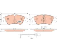 Pastiglie freno GDB1908 TRW per AUDI A7 Sportback A6 C7 A6 C7 Avant