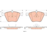 Pastiglie freno GDB1915 TRW per BMW 5 Gran Turismo 7