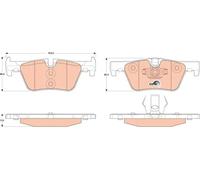 TRW GDB1919 Pastiglie Freno Set di 4 per BMW 3 Touring (F31) 2012-2019 Assale Posteriore e altri veicoli