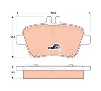 Pastiglie freno GDB1920 TRW per MERCEDES-BENZ SLK CLA Coupé CLASSE A CLASSE GLA