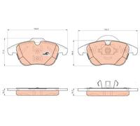 Pastiglie freno GDB1925 TRW per LAND ROVER RANGE ROVER EVOQUE DISCOVERY SPORT