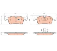 Set di pastiglie freno TRW GDB1935, anteriore