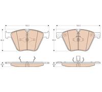 Set di pastiglie freno TRW GDB1964, anteriore