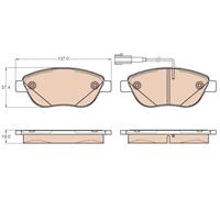 Pastiglie freno GDB2001 TRW per FIAT LINEA