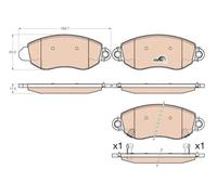 Set di pastiglie freno TRW GDB2006, anteriore