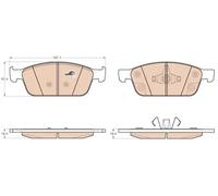 Set di pastiglie freno TRW GDB2009, anteriore