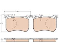 Set di pastiglie freno TRW GDB2013, anteriore