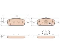 TRW GDB2016 Pastiglie Freno Set di 4 per Renault Lutecia IV (BH_) 2012 - Assale Anteriore e altri veicoli