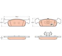 Pastiglie freno GDB2018 TRW per DACIA RENAULT