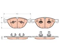 TRW Pastiglie freno GDB2026 - Kit per BMW Serie 5 (E60)