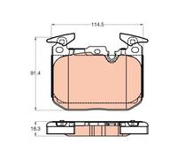 Set di pastiglie freno TRW GDB2031, anteriore