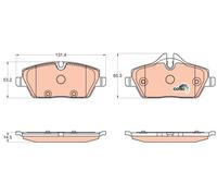 Set di pastiglie freno TRW GDB2038, anteriore