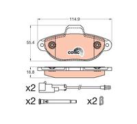 Set di pastiglie freno TRW GDB2041, anteriore
