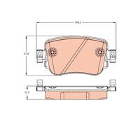Set di pastiglie freno TRW GDB2042, posteriore