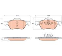 TRW GDB2053 Kit pastiglie freno, Freno a disco