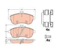 Pastiglie freno GDB2056 TRW per MERCEDES-BENZ SLK CLASSE C Coupé CLASSE C SLC