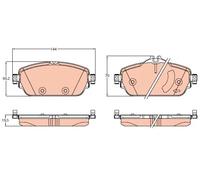 KIT PASTIGLIE FRENO ANT TRW MERCEDES-BENZ CLASSE C C 200 4x4 135KW 15>18 GDB2070