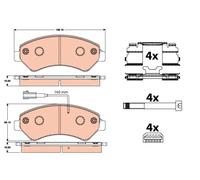 Set di pastiglie freno TRW GDB2072, anteriore