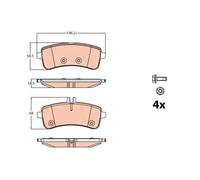 Pastiglie freno GDB2079 TRW per MERCEDES-BENZ CLASSE S CLASSE S Coupé AMG GT