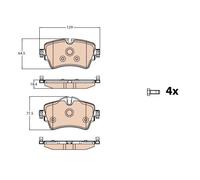 Set di pastiglie freno TRW GDB2087, anteriore