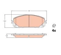 Pastiglie freno GDB2094 TRW per JEEP CHEROKEE