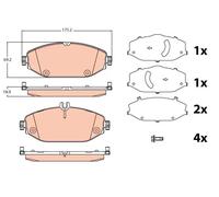 Set di pastiglie freno TRW GDB2097, anteriore