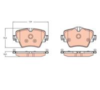 TRW Set di pastiglie freno GDB2098 anteriore – 4 pezzi