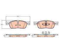 Set di pastiglie freno TRW GDB2100, anteriore
