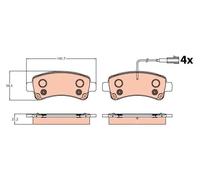 Set di pastiglie freno TRW GDB2106, posteriore