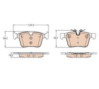 Set di pastiglie freno TRW GDB2110, posteriore
