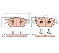 Set di pastiglie freno TRW GDB2113, anteriore