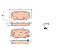 Set di pastiglie freno TRW GDB2116, posteriore