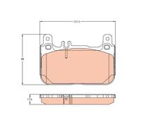 Pastiglie freno GDB2118 TRW per MERCEDES-BENZ CLASSE S