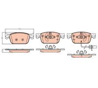 TRW GDB2127 Kit pastiglie freni per AUDI A4 B9 Avant (8W5, 8WD) A5 Coupe (F53)