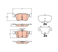 Pastiglie freno GDB2133 TRW