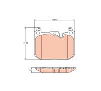 Set di pastiglie freno TRW GDB2137, anteriore
