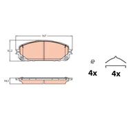 Set di pastiglie freno TRW GDB2142, fronte