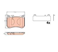 TRW GDB2144 Kit pastiglie freni adatto per MERCEDES-BENZ E-Klasse Cabrio (A238)