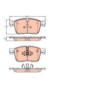 TRW Pastiglie freno GDB2145 per JAGUAR XE, XF II, XF Sportbrake, I-PACE, F-PACE - Set anteriore