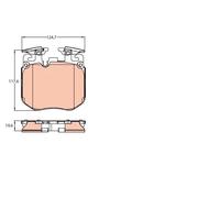 Set di pastiglie freno TRW GDB2147, anteriore