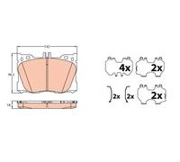 Set di pastiglie freno TRW GDB2150, anteriore