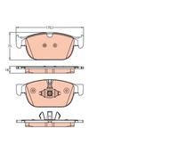 TRW Set pastiglie freno GDB2153 anteriore per Volvo Polestar