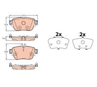 TRW Pastiglie freno GDB2155 - Set posteriore per Mercedes-Benz Classe E (W213)