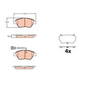 Set di pastiglie freno TRW GDB2164, anteriore
