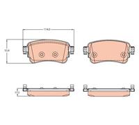 TRW Pastiglie freno GDB2166 posteriore con segnalatore acustico usura per Citroën Peugeot Toyota