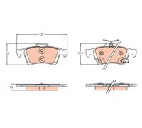 TRW Kit pastiglie freni GDB2178 posteriore - Freno a disco per Ford Focus III