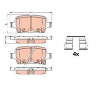 Set di pastiglie freno TRW GDB2180, posteriore